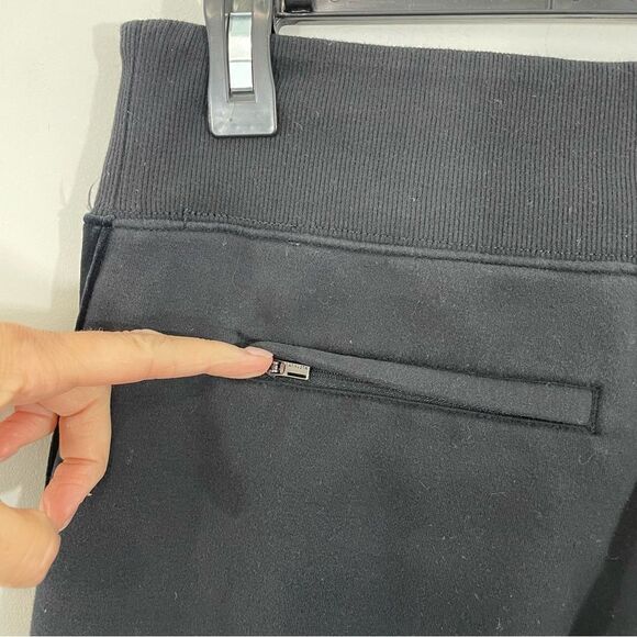 Athleta Retroplush Velvet Straight Leg Pant Black Size SMALL Athleisure Casual - Picture 5 of 11